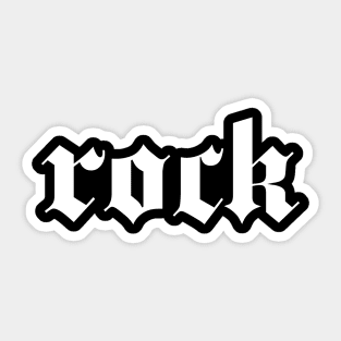 rock gothic typography Sticker